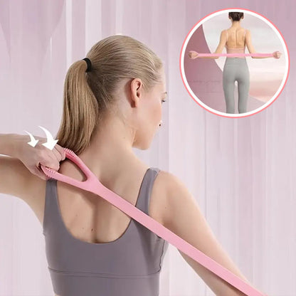 femme dos a nous et montre la poigne de elastique 